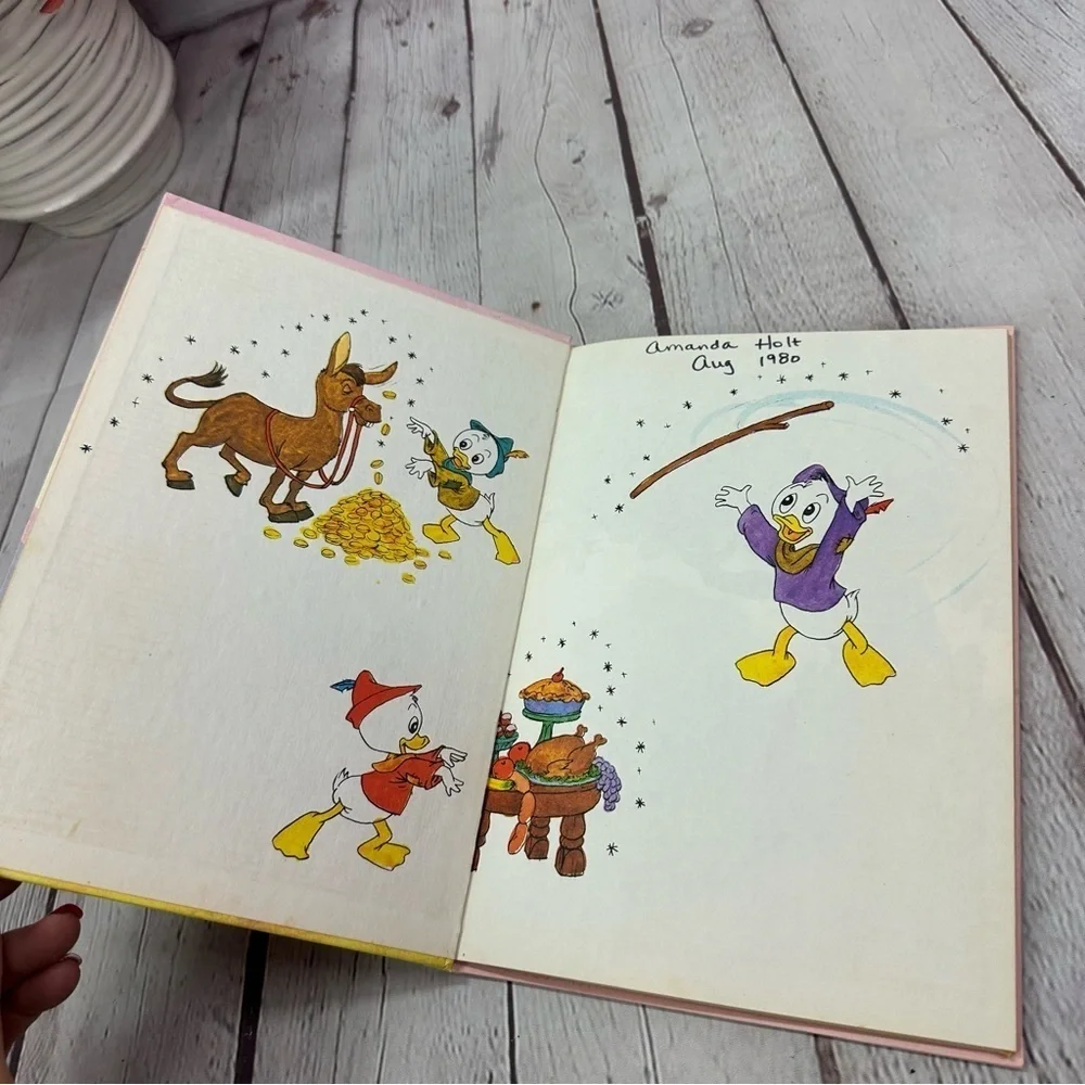 vintage 1974 disney Donald Duck and the Magic Stick hard Book fandom